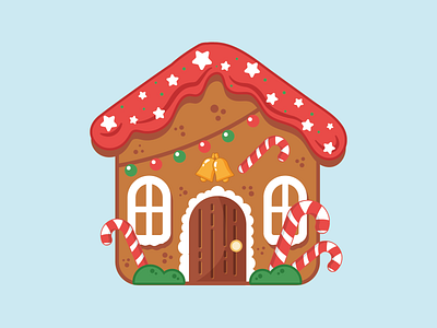 Christmas candy house #1 christmas illustration vector