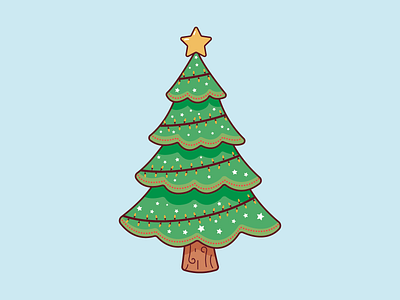 Christmas tree #1 christmas illustration vector