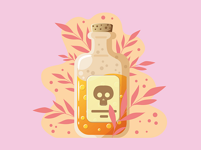 Bottle poison #1 bottle illustration poison vector