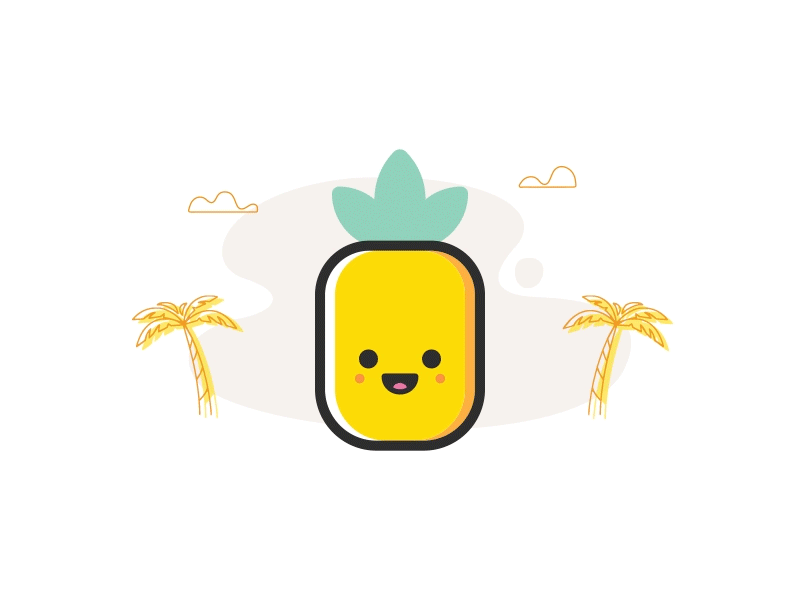 Mister Tropicana animated animation character gif graphic motion pineapple