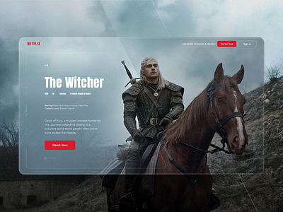 The Witcher concept cover daily figma netflix slider webdesign witcher