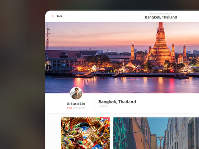 Introducing: Travelbook clean comments friends image interaction new project red travel ui ux visual design