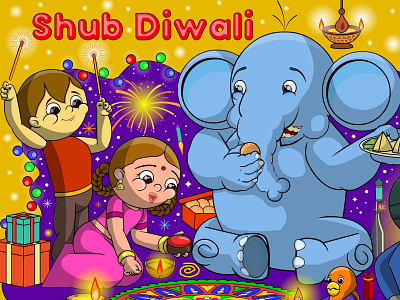 Happy Diwali1 deepawali diwali festival poster illustration indian culture