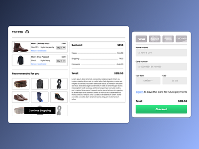 Daily UI 100 Day Challenge - DAY 002 "Credit Card Checkout" 002 cart checkout customer dailyui design ecommerce figma graphic design ui