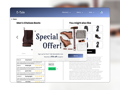 Daily UI 100 Day Challenge - Day 036 "Special Offer" 036 coupon dailyui dailyui036 design ecommerce figma graphic design popup special offer ui ux