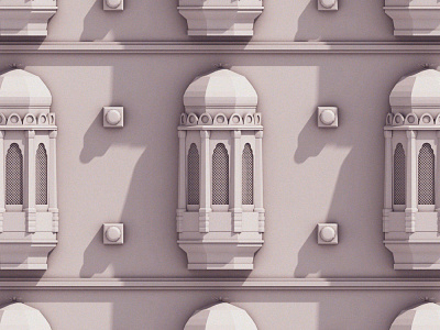 Windows c4d cinema4d india low poly palace rajasthan windows