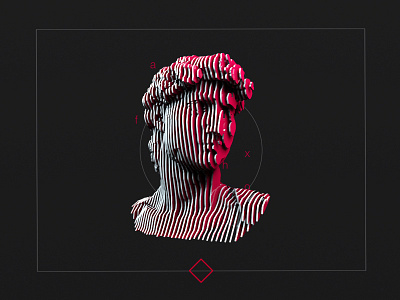 flux c4d cinema4d flux illustration pink statue