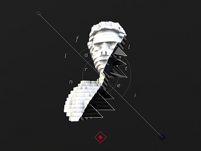 flatliner c4d cinema4d flatliner illustration statue