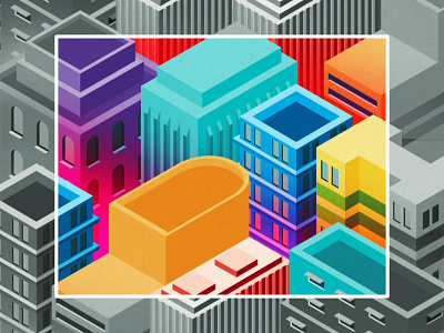 City buildings city illustrator isometric sprawl urban vector
