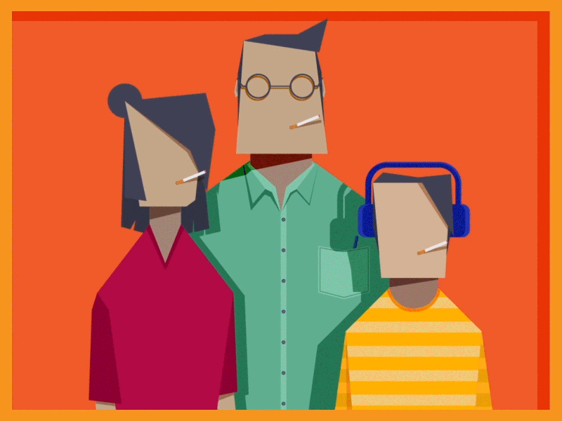 Family Portrait (Animated) adobe after effects animation family gif illustration illustrator loop portrait seamless vectors