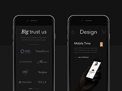 Mobile version of aidem.ru design mobile portfolio studio ui ux web
