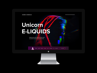 Website about product for vape market design glitch jellyfish neon promo smoke ui ux vape web