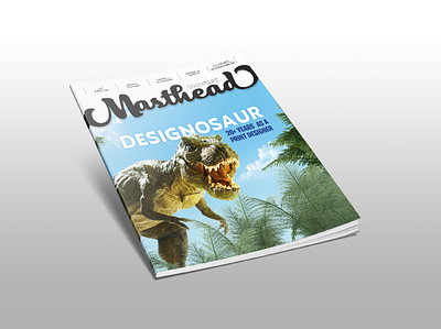 Masthead - Designosaur magazine cover masthead