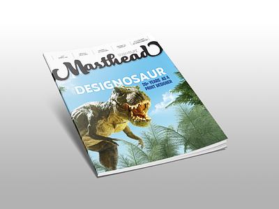 Masthead - Designosaur magazine cover masthead