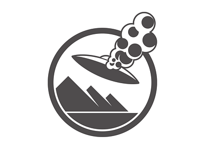 Downed Pilot alien flying saucer logo rocketship ufo