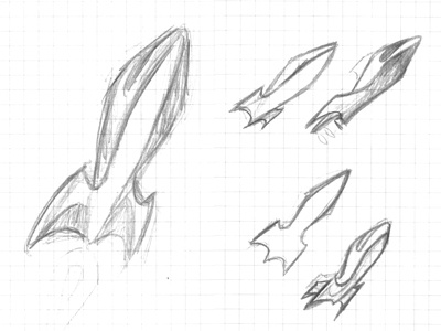 Rocket logo sketch