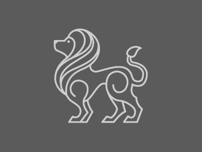 lion in progress lion logo stroke