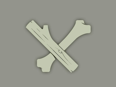 Sticks and Bones bone logo stick wip