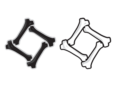 kin 3 bones inversed logo