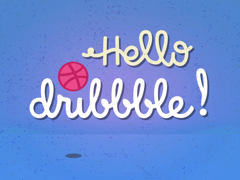 Hello Dribble! animation bounce debut firstshot gif hellodribbble