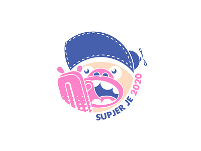 SUPJER JE 2020 2020 character ice cream logo