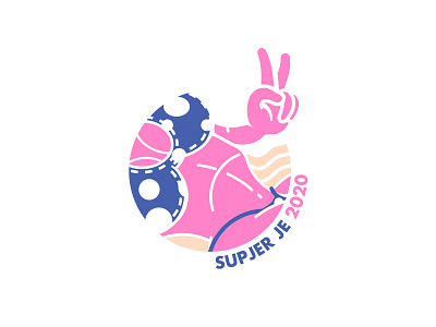 Supjer je 2020 Beach beach logo summer sun