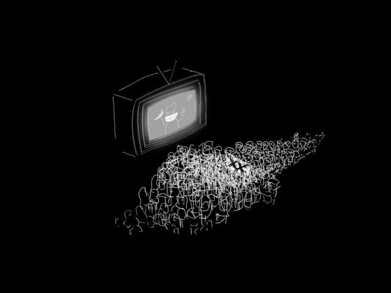 Idiots 2d animation black and white illustration minimal motion tv video