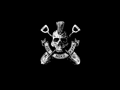 Skull punk logo