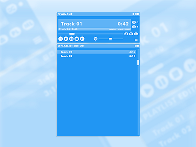 Material Winamp design flat material player ui uiux userexperience userinterface ux winamp