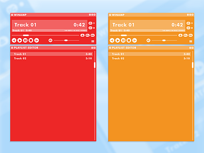 Material Winamp Color Tryout design material player ui uiux ux winamp