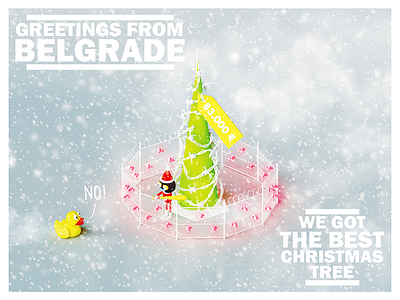 Greetings from Belgrade! blender3d greeting card new year