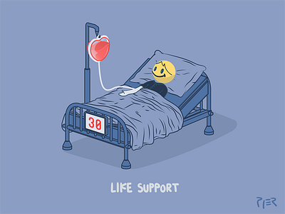 LIKE SUPPORT bed facebook heart illustration like smiley support