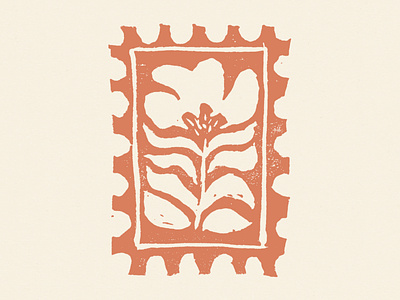 Flower Block Print Stamp