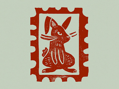 Bunny Block Print Stamp animal animal print block print bunny carving cute linocut print rabbit stamp stamp design stamping