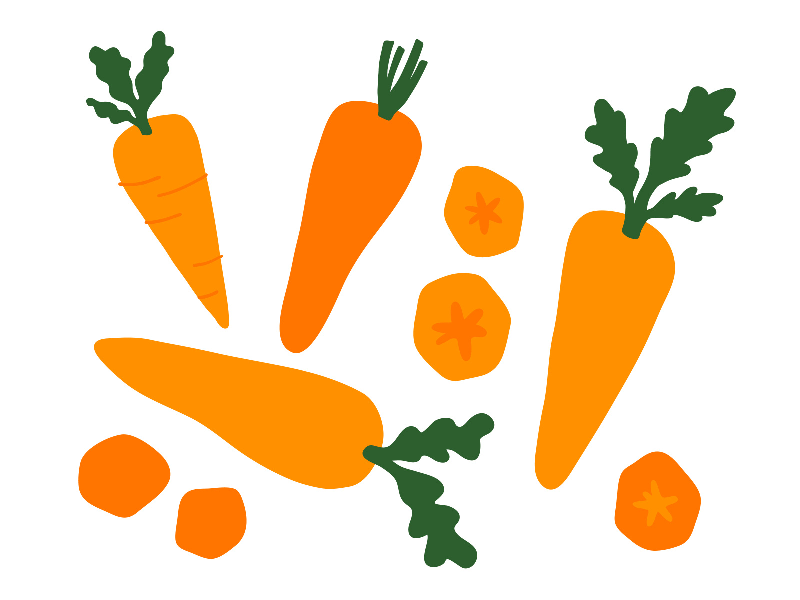 Carrots Graphic Illustration by Kelsey Holmes on Dribbble