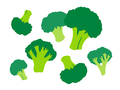 Broccoli Graphic Illustration broccoli food food illustration frozen frozen food green health healthy organic vegan vegetable vegetarian veggies