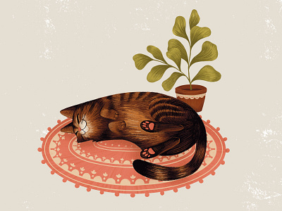 CatféGO! French Baguette Cat Illustration