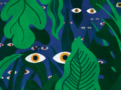 Are You Feeling Anxious? anxiety bushes comfort dark discomfort eyes jungle leaves plants trees