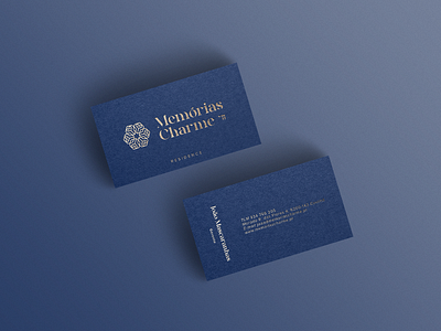 Business card design for Memórias Charme branding business cards logotype visual identity