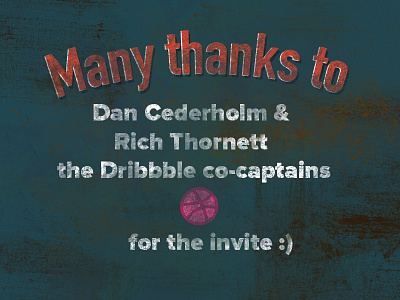 Thanks For Invite debut lettering texture thanks typography
