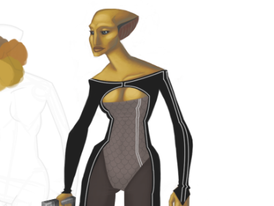 Alien Dame alien character concept extraterrestrial green illustration photoshop sci fi woman