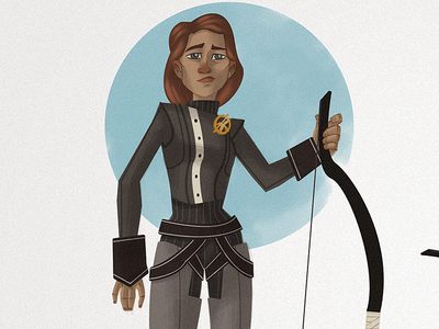 Katniss character character design design illustration photoshop the hunger games