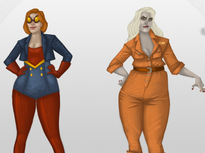 Plus Size Power House Princesses character character design design illustration photoshop super heroes