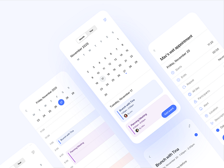 Calendar ui by Nevena on Dribbble