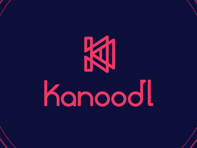 Kanoodl Logo app art direction k logo logo design music pause pink play sound volume