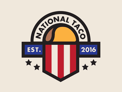 National Taco - Restaurant america american banner design flag food logo national patriot taco tuesday usa