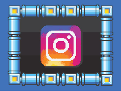 Boss Mode 8bit app gaming icon instagram mega man nintendo pixel pixel a social media social media icon video game