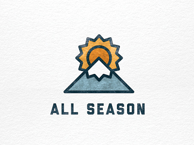 Winter Sun & Fun Icon badge icon logo mark mountain peak ski snow sport summer sun winter