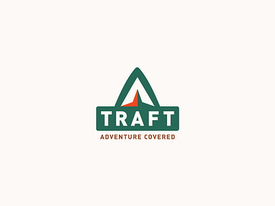 Traft - A New Form of Packrafting arrow camping compass direction graphic icon illustration logo mark raft tent