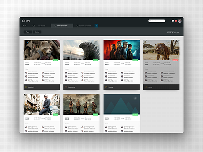 MPC Film - Web app for world's largest VFX company. film sketch vfx web web app web app design web application